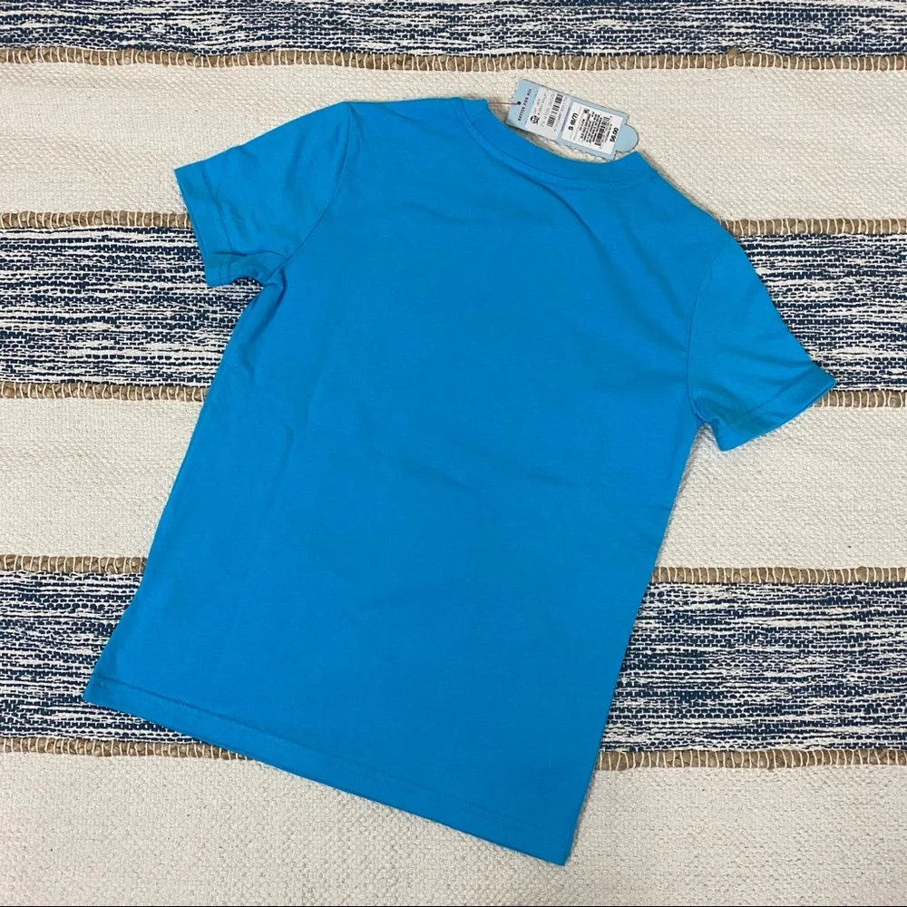 Cat & Jack Graphic T-shirt Boys Size SM 6/7 Surfing Sun Blue Short Sleeve